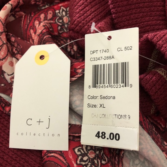 C + J COLLECTION KNIT TO COWL NECK LONG SLEEVE XL - Picture 9 of 9